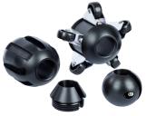 Elevators for 38 mm camera head set sliders includes: swivel wheel, POM slider, ball support, and lock washer.